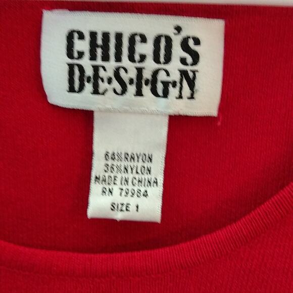 Chico design red sleeveless top. Size 1 - Picture 2 of 7